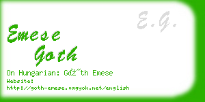 emese goth business card